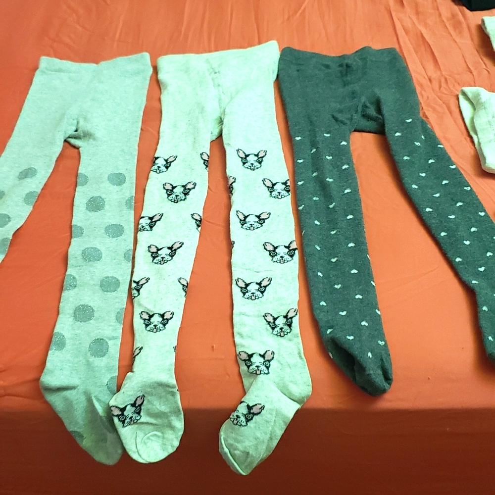 Girls Cable Knit Tights - Picture 2 of 3